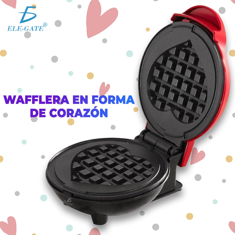 Waflera Eléctrica Para Waffles En Forma De Corazon - ELE-GATE