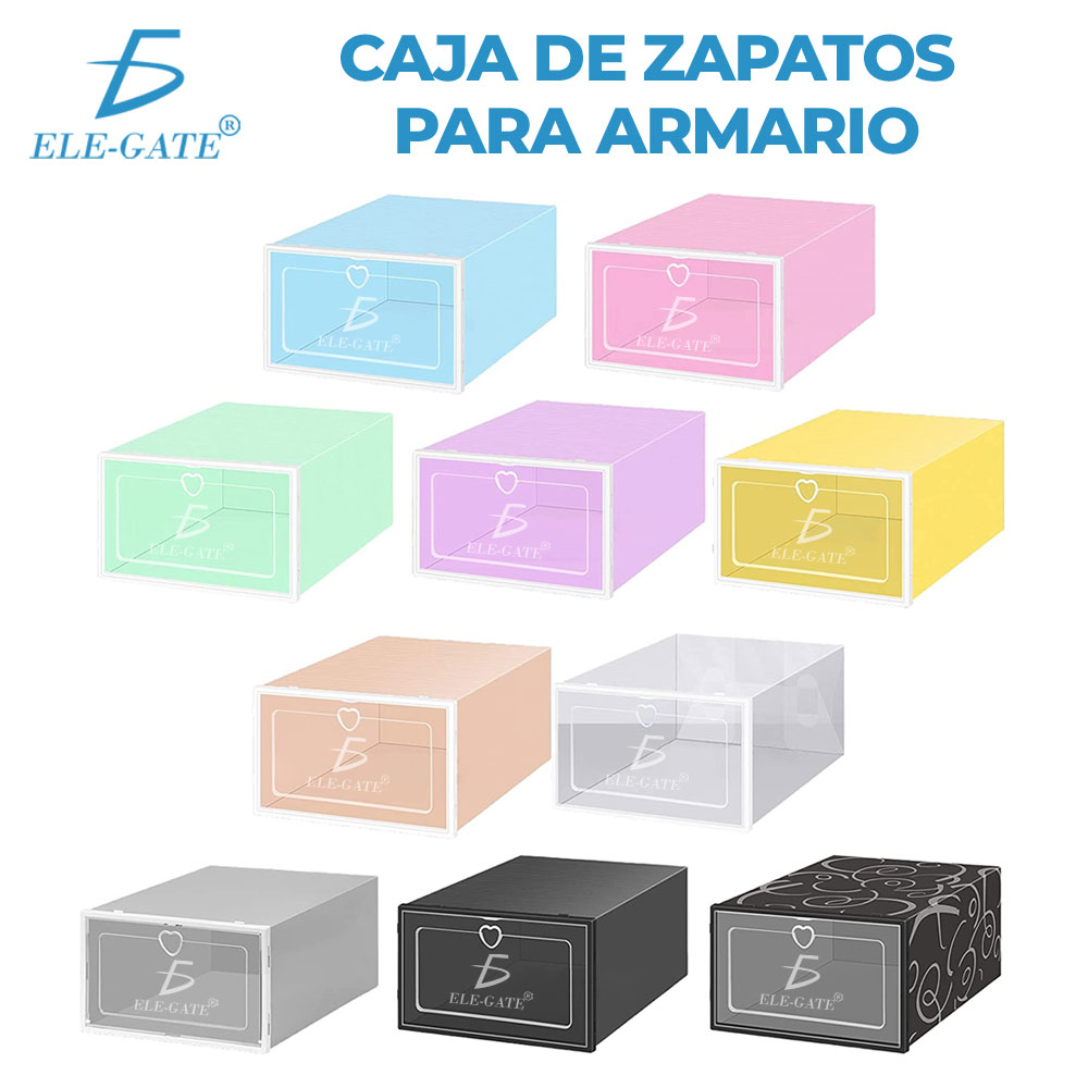 Kit de 6 piezas Cajas Organizadoras De Zapatos Apilables Almacenaje -  ELE-GATE