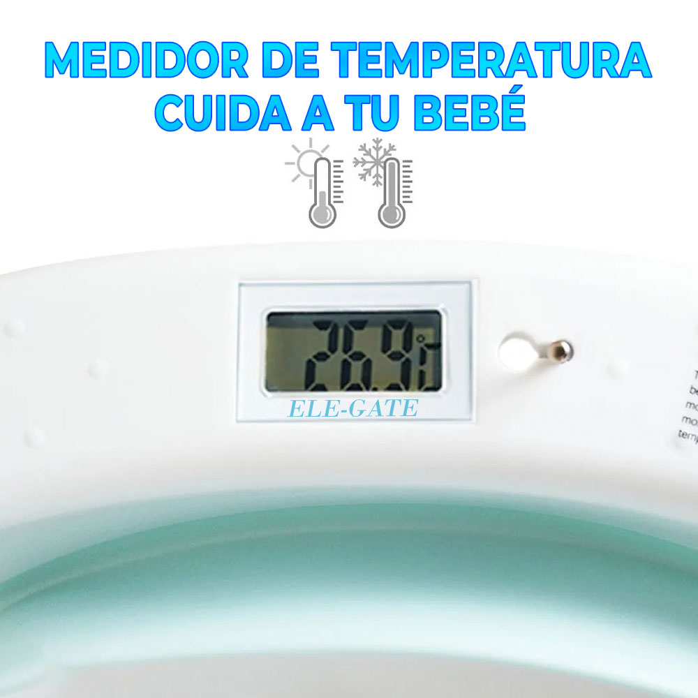 Bañera bebé Lattsam con adaptador y termómetro digital