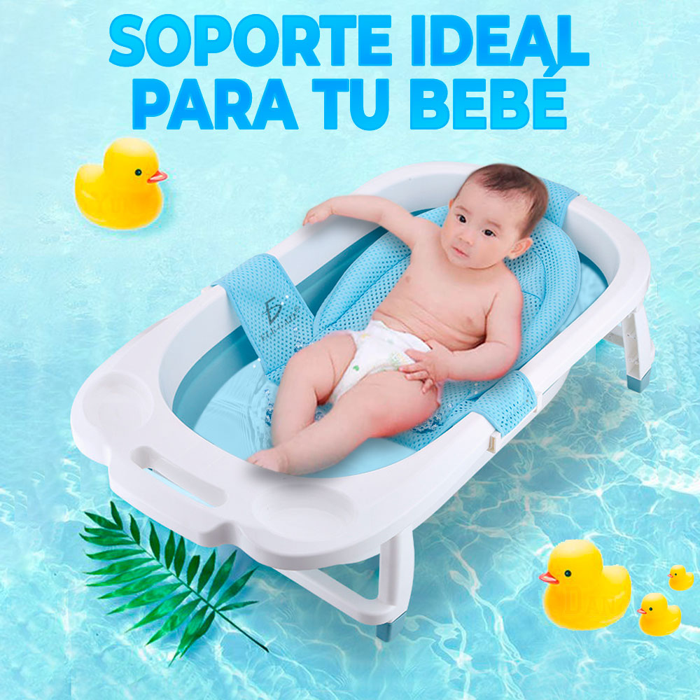 Respaldo Tina Baño Bebé Eslinga Soporte Bañera Base Antideslizante 