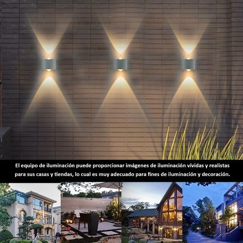 Lámpara pared LED luz bilateral Kimian, exterior