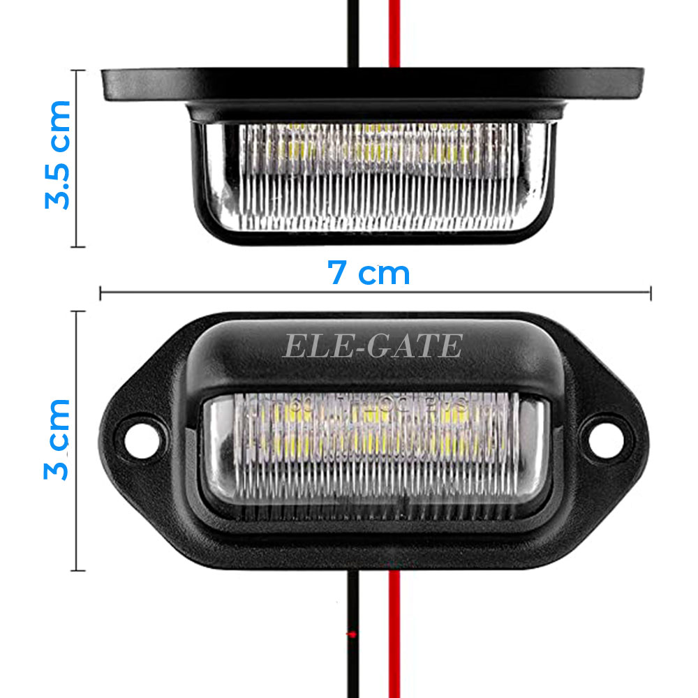 Terisass luz matricula moto+Luz de placa de matrícula 12V LED
