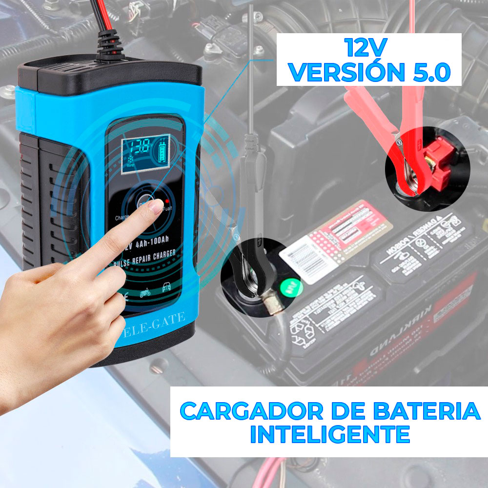 Cargador Mantenedor Bateria 12v Inteligente Moto Atv Auto