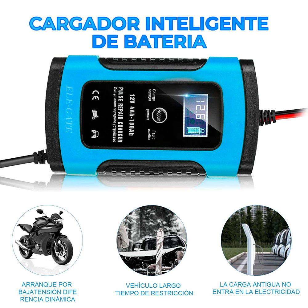 Cargador Batería Automóvil, 12v 4ah-100ah Cargador Batería