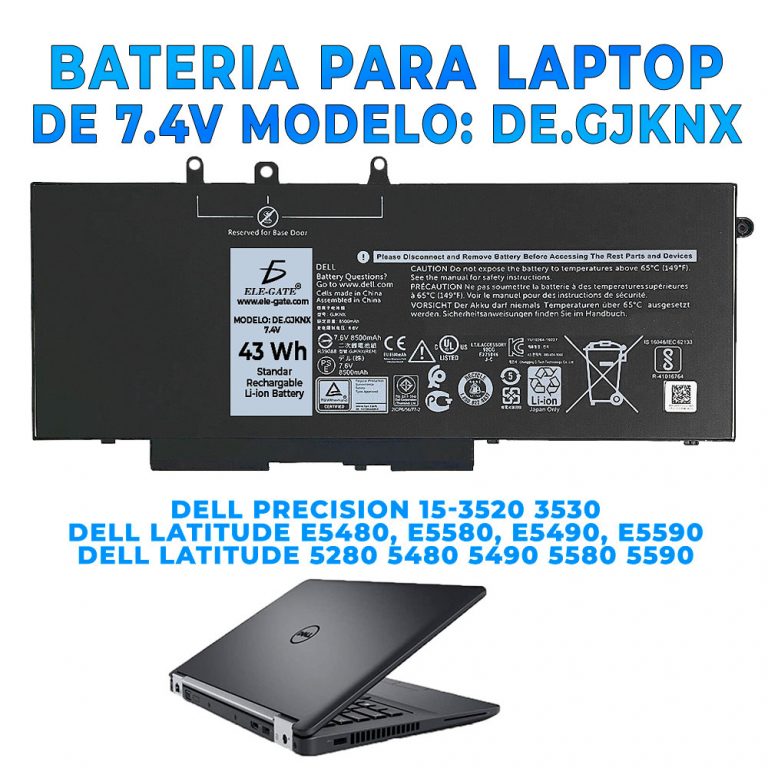 Bateria Laptop Compatible Dell Latitude Gjknx E5480 E5580 E5590 E5490 E5280 ELE GATE