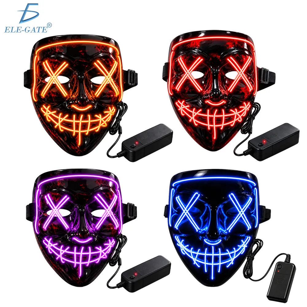 Máscara Luz Led La Purga Halloween