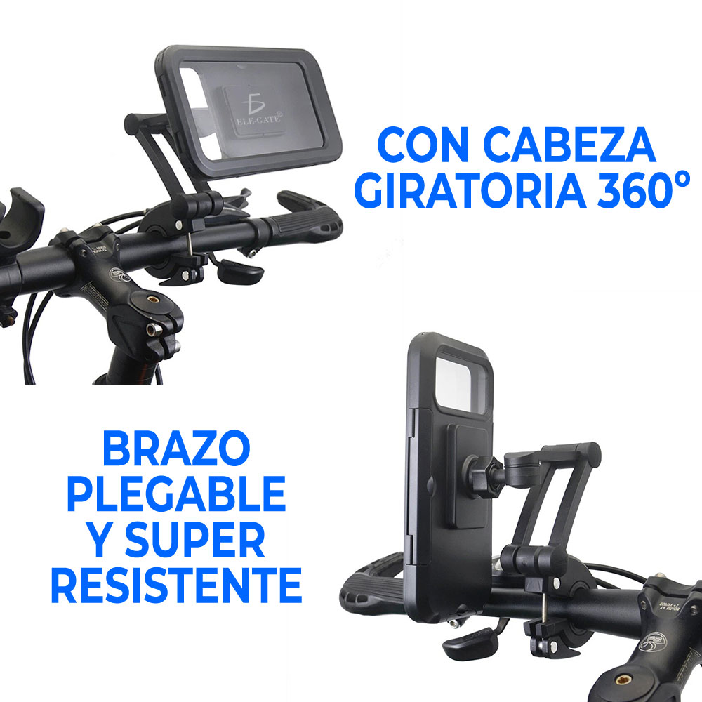 Soporte De Celular Para Moto Ajustable Forro Impermeable Con Brazo Flexible  - Canela Hogar
