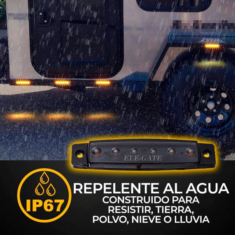 Luces LED Laterales ámbar Para Camión O Remolque - 10 Unidades, 12V, Resistentes Al Agua, Plástico ABS