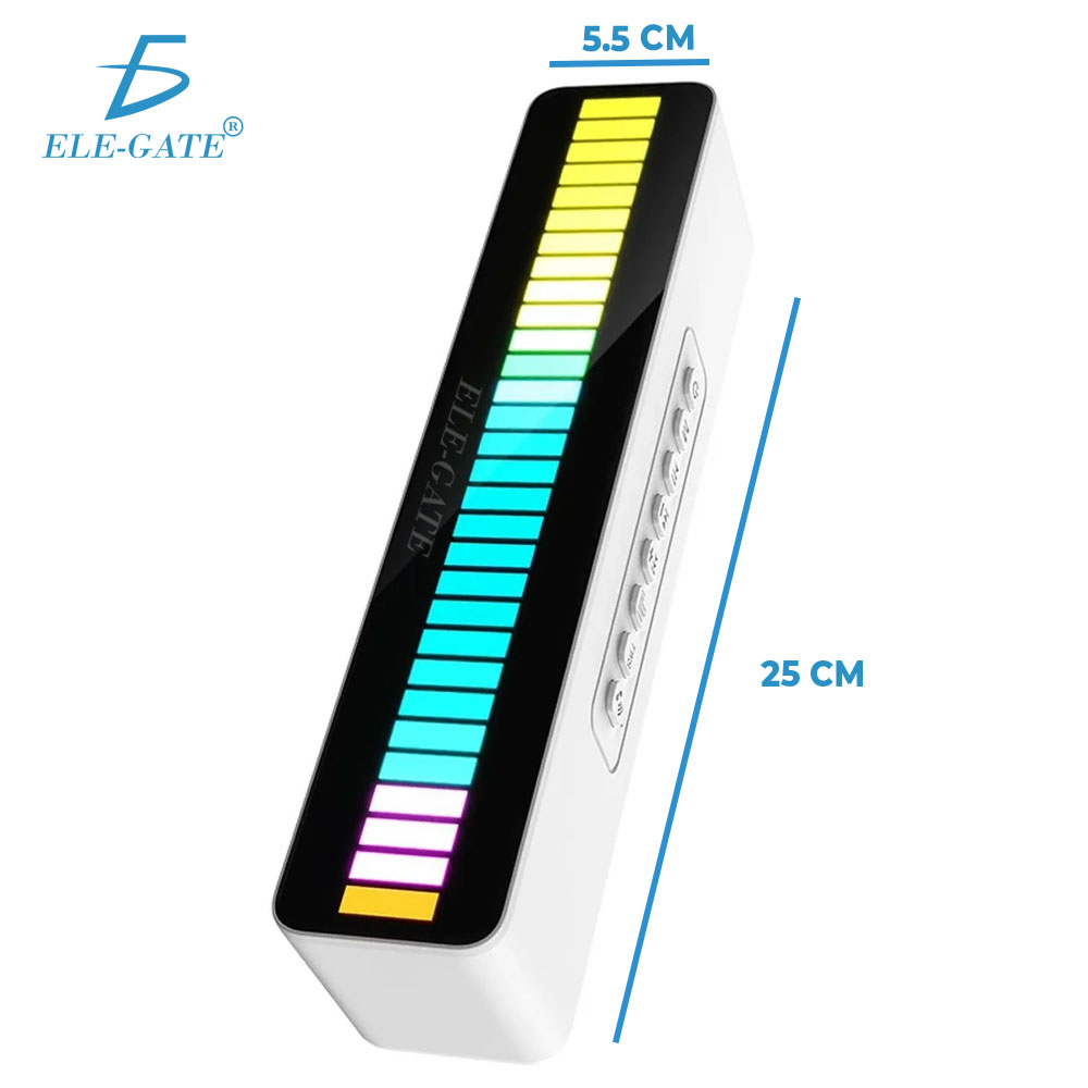 Barra luz LED RGB Reactiva al Sonido, Indicador de Nivel de Música Rítmica  Activada por Voz para Fiestas. - ELE-GATE