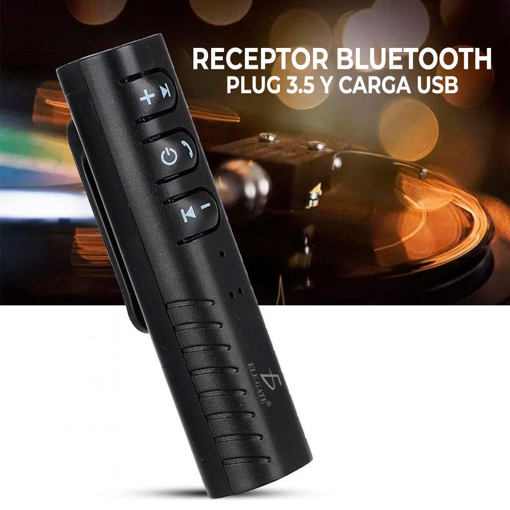 Receptor Bluetooth 5.1 Musica Y Llamadas 3.5mm Carga Usb