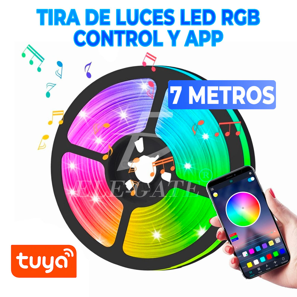 Tiras De Luces Led 5050 Rgb 7 Metros App Bluetooth Control - ELE-GATE