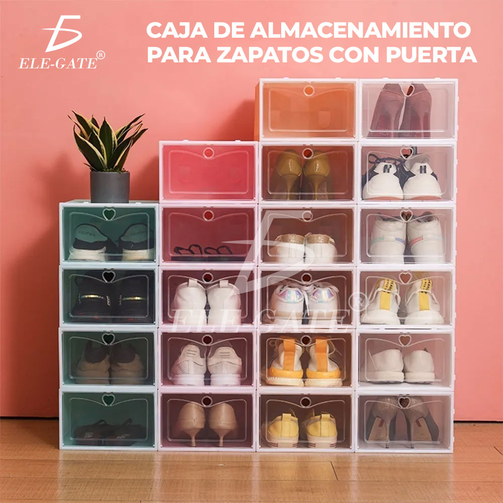 Cajas Organizadoras De Zapatos Apilables Almacenaje 6 piezas Model:L -  ELE-GATE