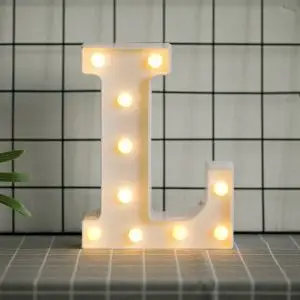 Led Letras L 3d Luces Foco Lampara Decora Abecedario