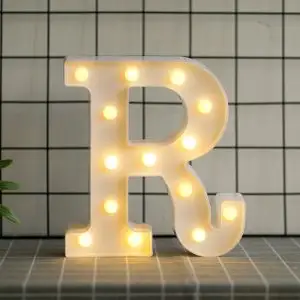 Led Letras R 3d Luces Foco Lampara Decora Abecedario