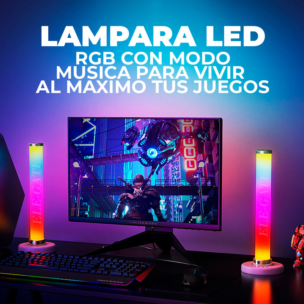 Lampara Led RGB Con Modo Musica Para Vivir Al Maximo Tus Juegos Con App  Tuya - ELE-GATE