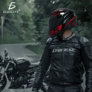 Casco de Seguridad para Motociclista Certificado Para Hombre o Mujer con Vicera Integral Retractil