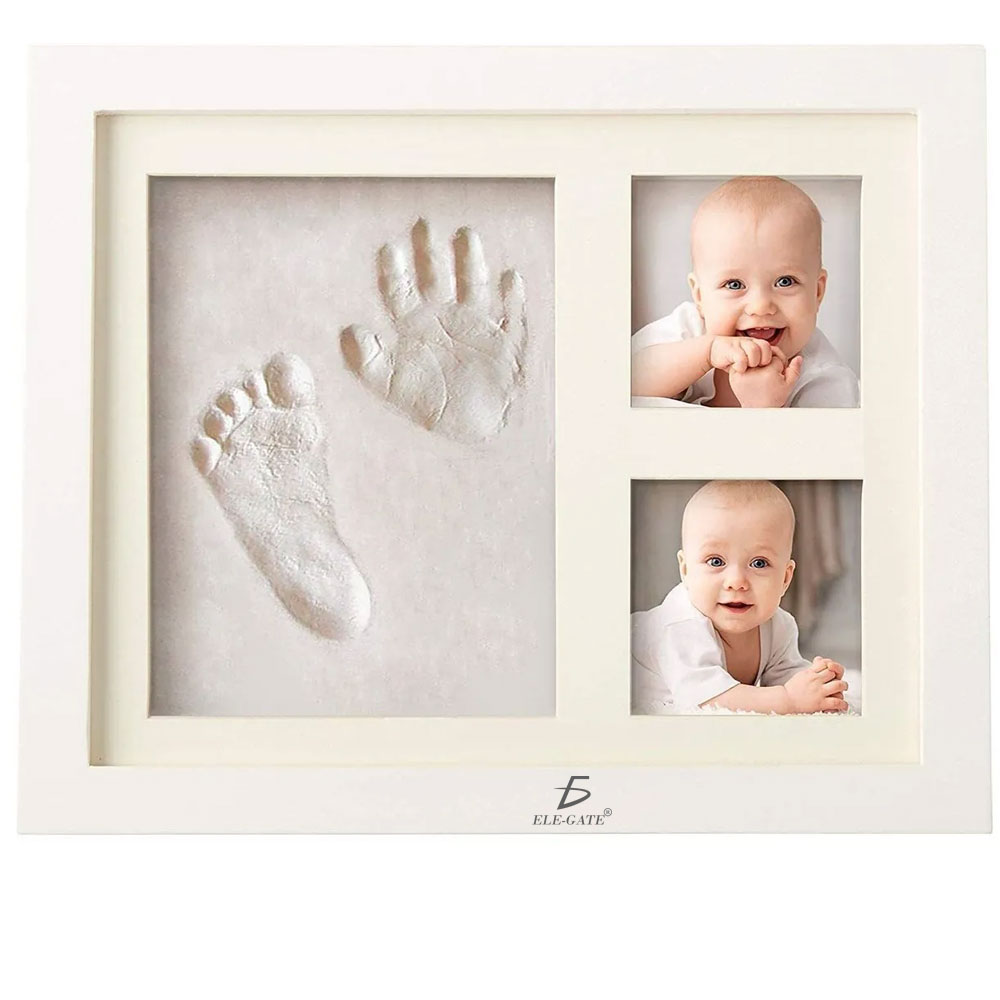 Marco de Fotos para Bebés o Mascotas Con Manualidad de Impresión de Manos  Pies o Huellas sin Hornear. - ELE-GATE