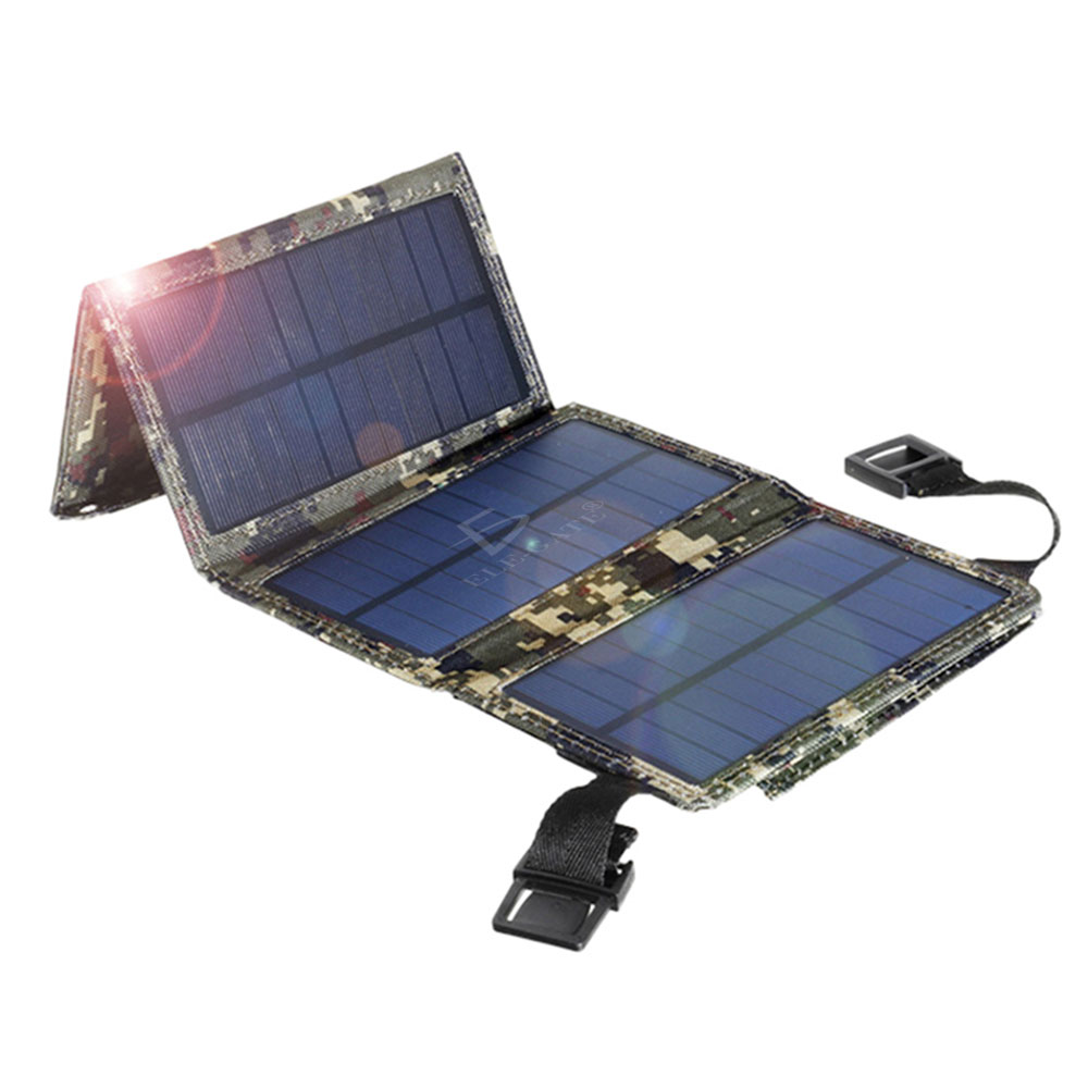 panel solar portatil 21W Cargador solar plegable de 2 puertos USB