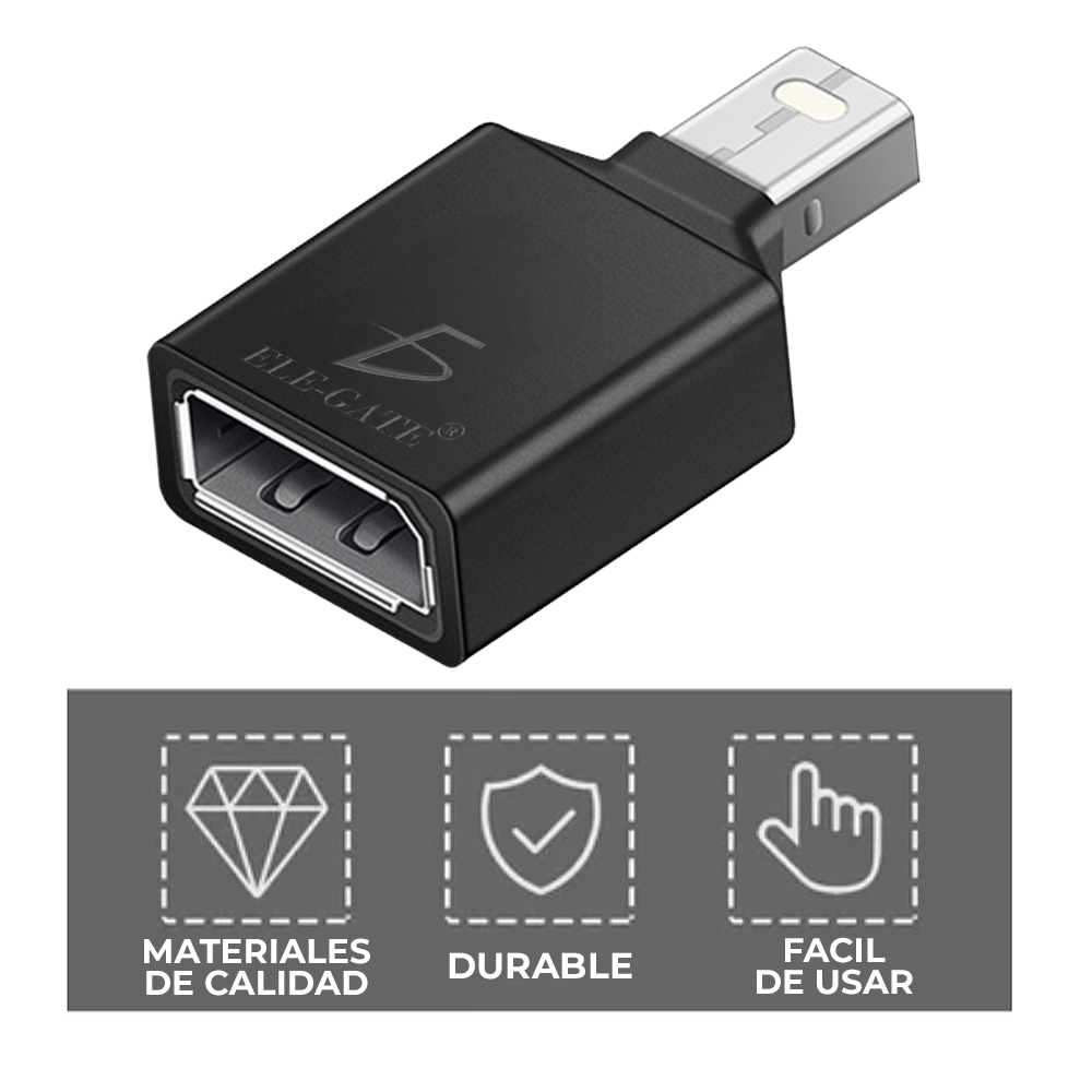 Adaptador mini DisplayPort Macho a DisplayPort Hembra 4K V1.4 - Image 2