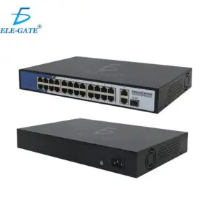 Conmutador PoE Ethernet rápido de 24 puertos 250 W con 2 puertos Gigabit.
