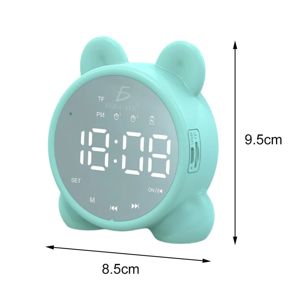Reloj Digital Despertador con Luz Despertador Reproductor de Música  Bluetooth - ELE-GATE
