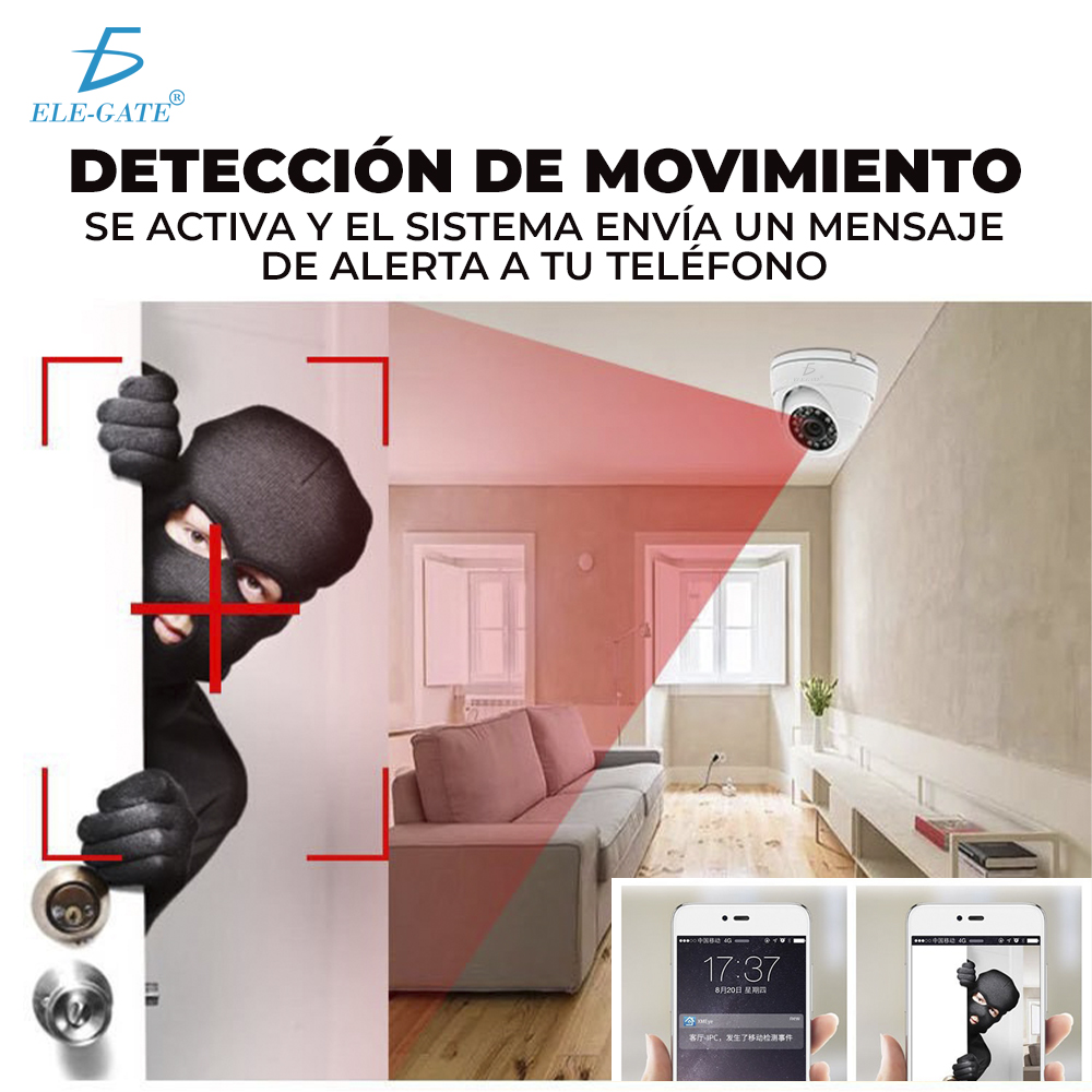 Kit Video Vigilancia 8 Cámaras 1MP Full hd 1080p Cctv - ELE-GATE