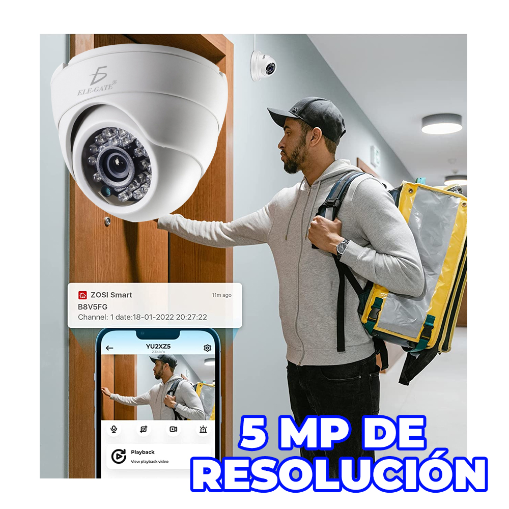 Cámara IP de Seguridad para el hogar Inalámbrico con Wifi 720P 960P 1080P  HD Soporte de Audio Ranura Micro SD Ipcam - ELE-GATE
