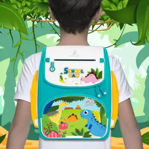 Alcancía en Forma de Mochila Diseño de Dinosaurios