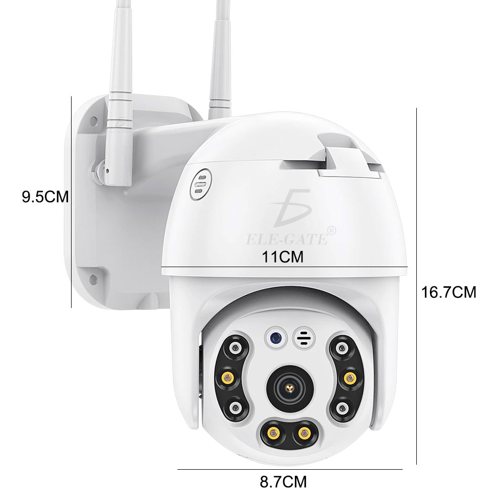 2 Cámara de Seguridad Exterior WiFi Inalambrica HD 1080P，Cámara de  Vigilancia Impermeable IP66，IP Cámara