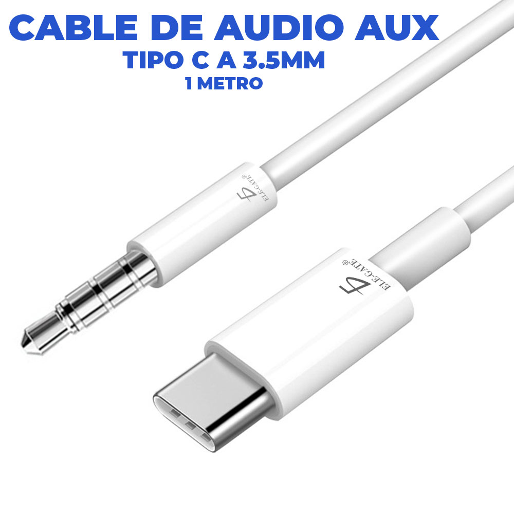 Audífonos Accesorios de cable de audio auxiliar de 3,5 mm Cable de