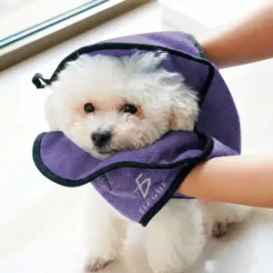 Toalla de Baño para Mascota con Bolsillos de Mano Absorbente de Microfibra