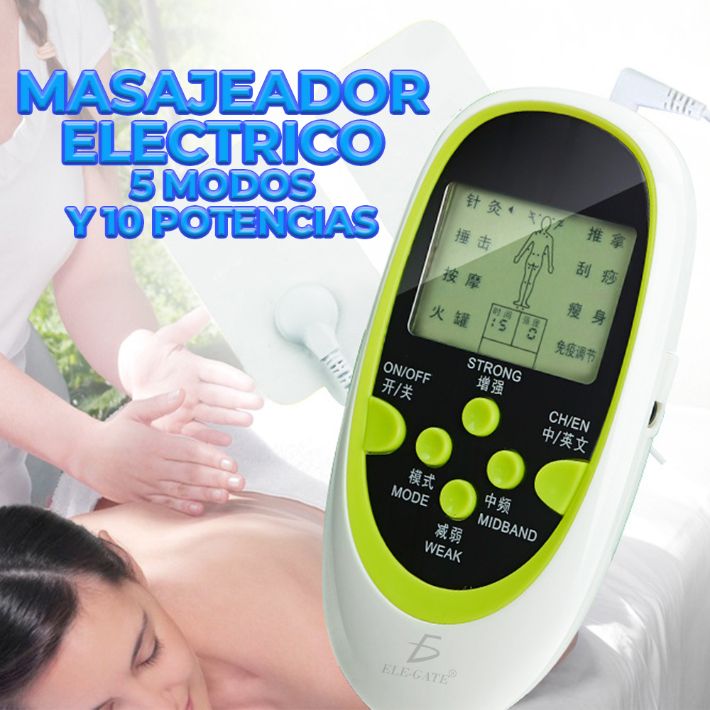 Máquina de dispositivo de Estimulador muscular EMS TENS, masajeador de  pulso de 16 modos para terapia de alivio del dolor Natural, enchufe  110-240VUS