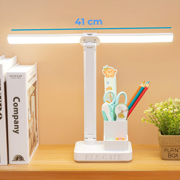 Lámpara de Escritorio LED de Doble Cabeza con 3 Modos de Iluminación - Image 4