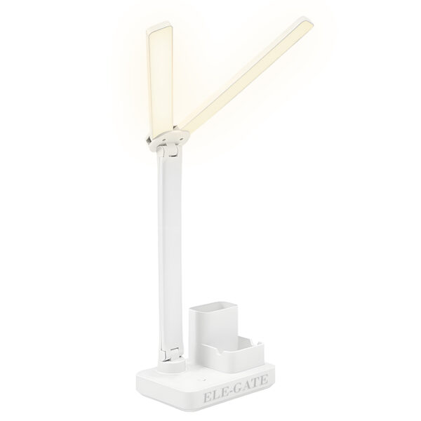 Lámpara de Escritorio LED de Doble Cabeza con 3 Modos de Iluminación - Image 3