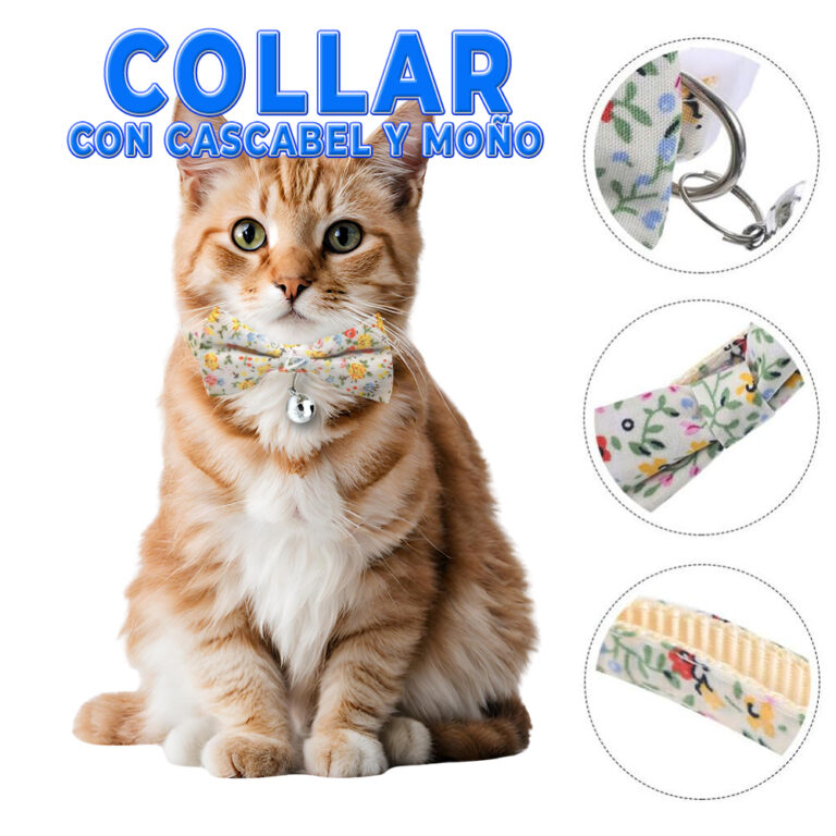 2 Collares Ajustables Para Gatos Con Cascabel Y Pajarita - Suaves, Cierre De Seguridad, Para Bodas O Halloween