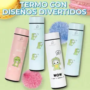 Termo de Acero Inoxidable Aislado al Vacío Diseño de Dinosaurios