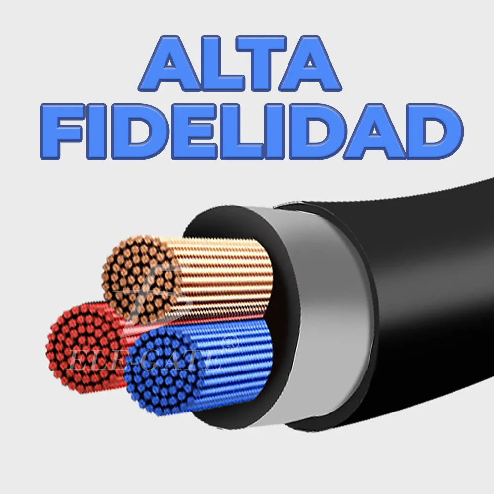 Cable de audio de 3.5 ft macho a macho trenzado AUX - Imagen 5