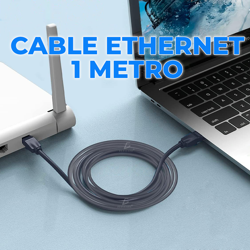 Cable para Red Cat7 Vention RJ45 Ethernet UTP Negro 1m - ELE-GATE