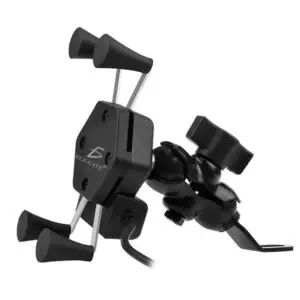 Soporte de Teléfono para Motocicleta con Cargador USB y Interruptor