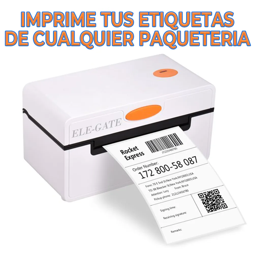 Impresora De Etiquetas De Codigo De Barras Y Envío De 4'' 110 Mm Usb - Imagen 2