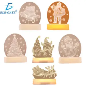 Lámpara 3D de Acrílico para Decoración Navideña: Ilumina Tu Navidad con Magia y Estilo