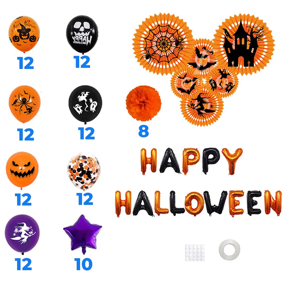 Kit de decoración de Halloween - Suministros para cumpleaños - Imagen 4