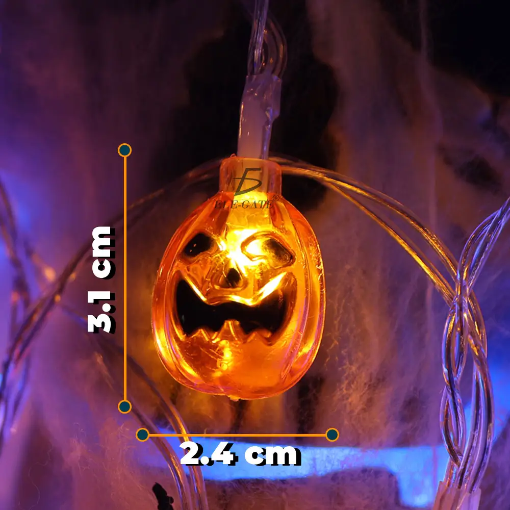 Guirnalda de Halloween con Calabazas - Decoración Festiva para Fiestas Temáticas - Imagen 4
