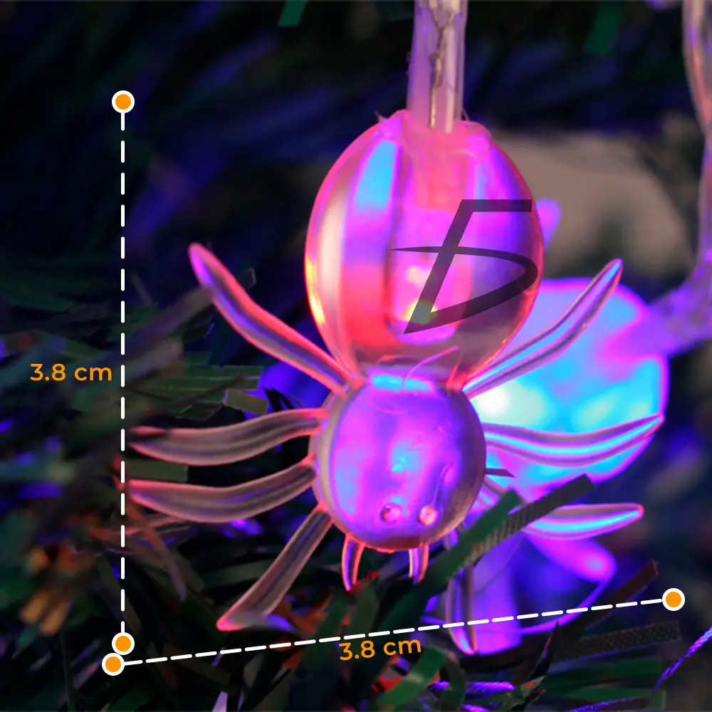 Guirnalda de Luces Araña para Halloween - Decoración Luminosa Única - Imagen 4