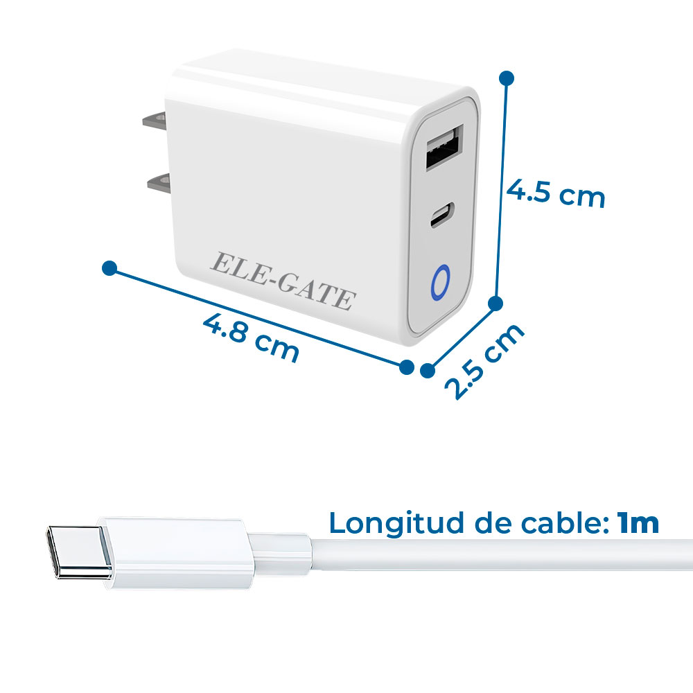 Base de carga multidispositivo 6 puertos USB y 1 puerto USB tipo C