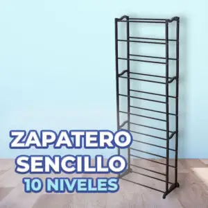Zapatero de Metal con Estantes divididos- Organizador Multifuncional de 10 Niveles