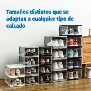 3 PZS Caja de Zapatos Apilable Transparente: Tu Colección en Orden