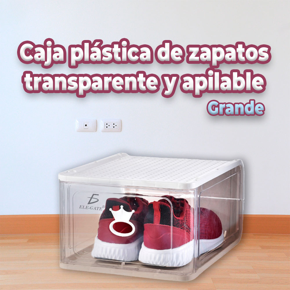 3 PZS Caja de Zapatos Apilable Transparente: Tu Colección en Orden -  ELE-GATE