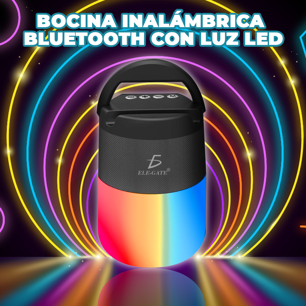 LED Bocina Bluetooth Portátil,Altavoz Inalámbrico Bluetooth， Altavoz B