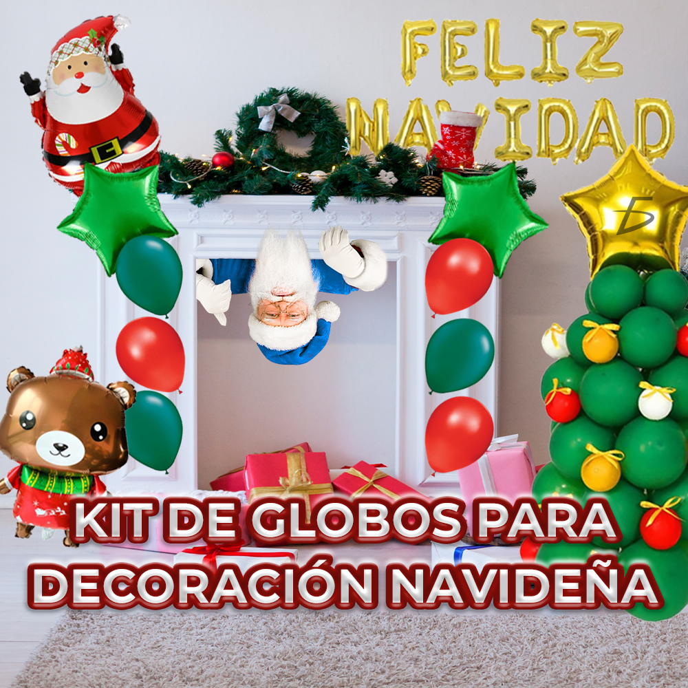 Set de Globos de Papel de Aluminio para Fiestas Navideñas - Santa y Más - Image 2